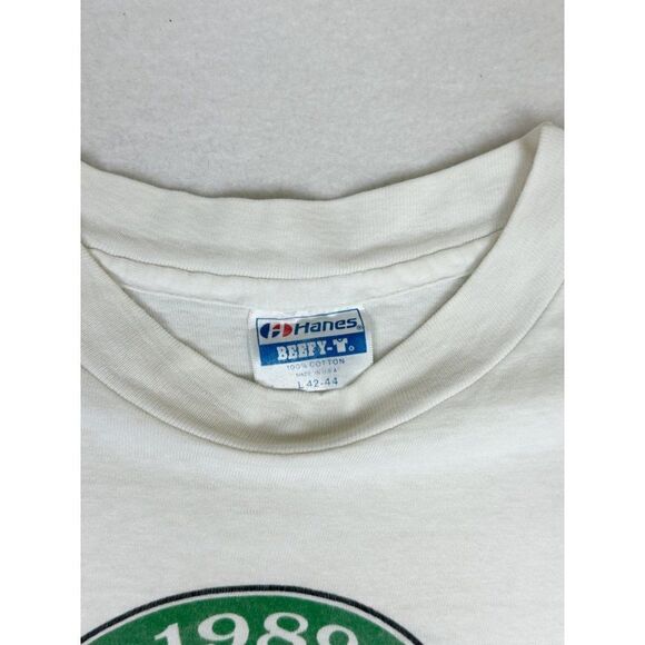 Vintage 1989 Charlie Mitchell Saint Patrick's 5K Run White Large - Picture 5 of 11
